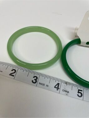 Bangle Bracelet Deep Green and Light Green